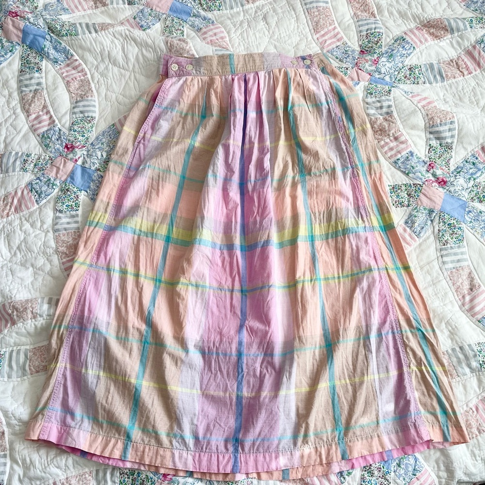 Pastel Plaid Women's Skirt - Picture 4 of 6